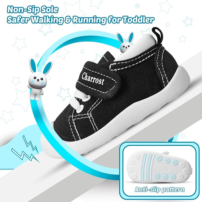 Baby Walking Shoes Toddler Girl Boy Soft Sole Breathable Cotton Canvas Shoes - Image 3