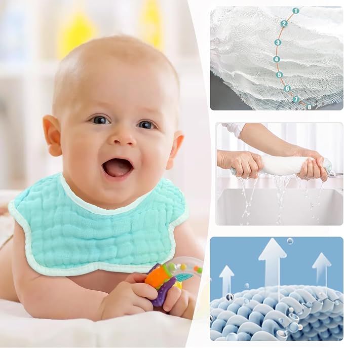 Baby Bibs Muslin Drool Teething Drooling Bibs - Image 2