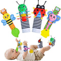 Baby Toys 0-6 Months, Soft Rattle Socks and Wristband Set, Hand and Foot by ZGLYMUS