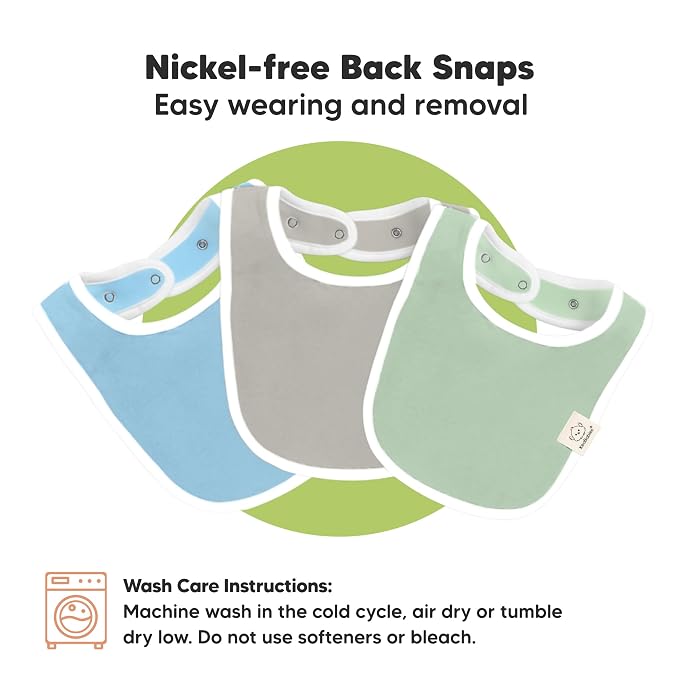 8-Pack Organic Baby Bibs for Boys, Girls - Image 9