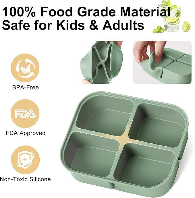 Ice Cube Tray 2 Pack – Stackable Large Silicone Ice Cube Freezer Molds & Easy - Image 3