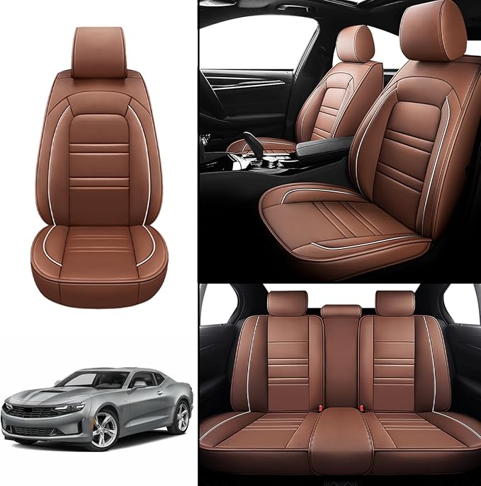 Seat Covers for Camaro 2000-2023 | 5-Seats Leather Seat Covers - Image 2