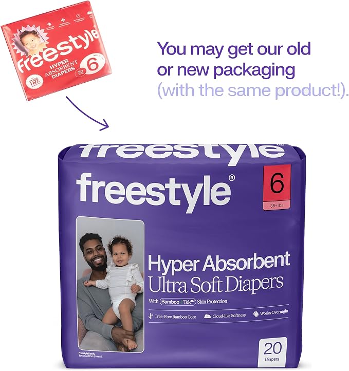Freestyle BambooTek Diapers – Hyper Absorbent & Non-Toxic – Disposable Diapers - Image 2