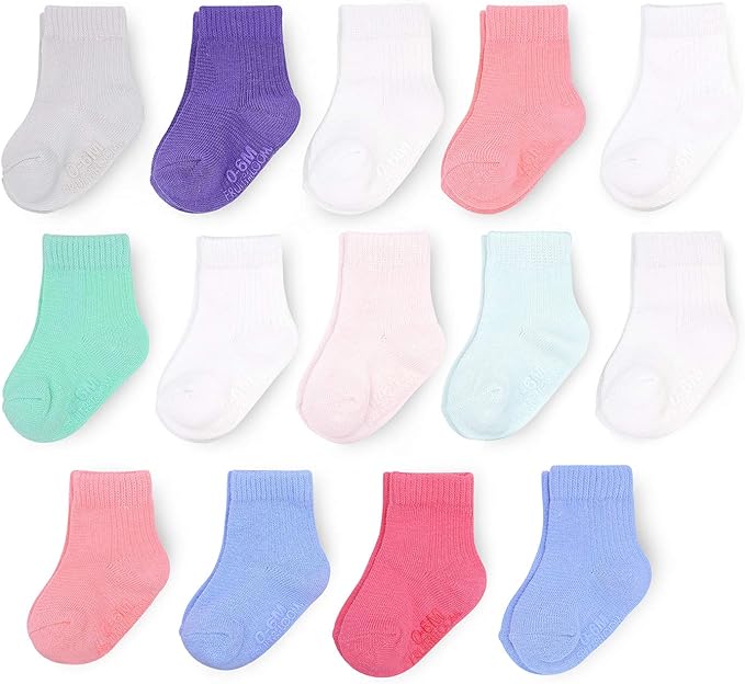 Fruit of the Loom Baby 14-Pack Grow & Fit Flex Zones Cotton Stretch Socks by FruitoftheLoom