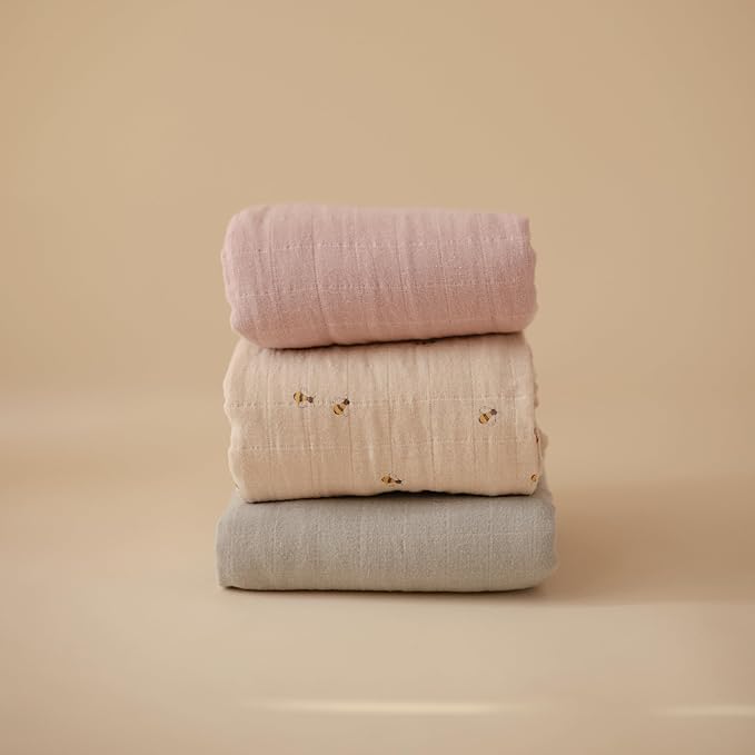 mushie Muslin Baby Swaddle Blanket | 100% Organic Cotton - Image 5