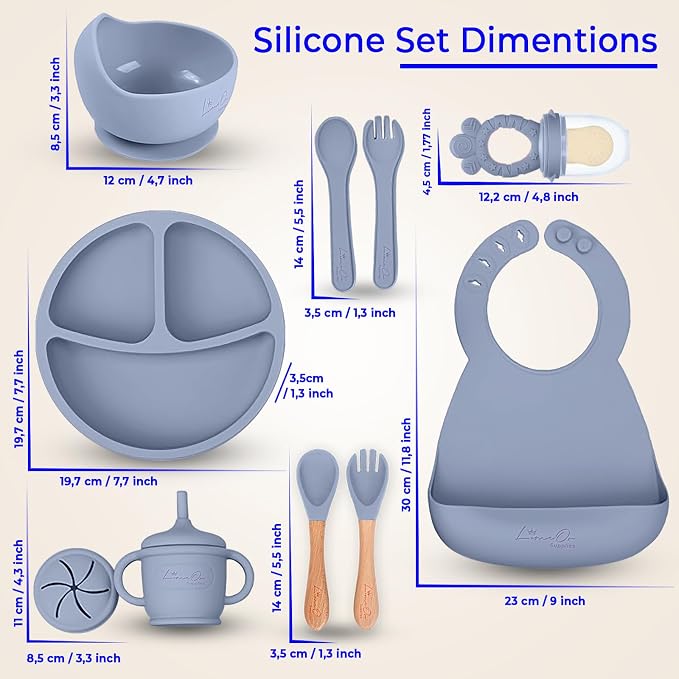 Silicone Baby Feeding Set – 10 Pcs Baby Led Weaning Supplies & Self Feeding Kit - Image 8