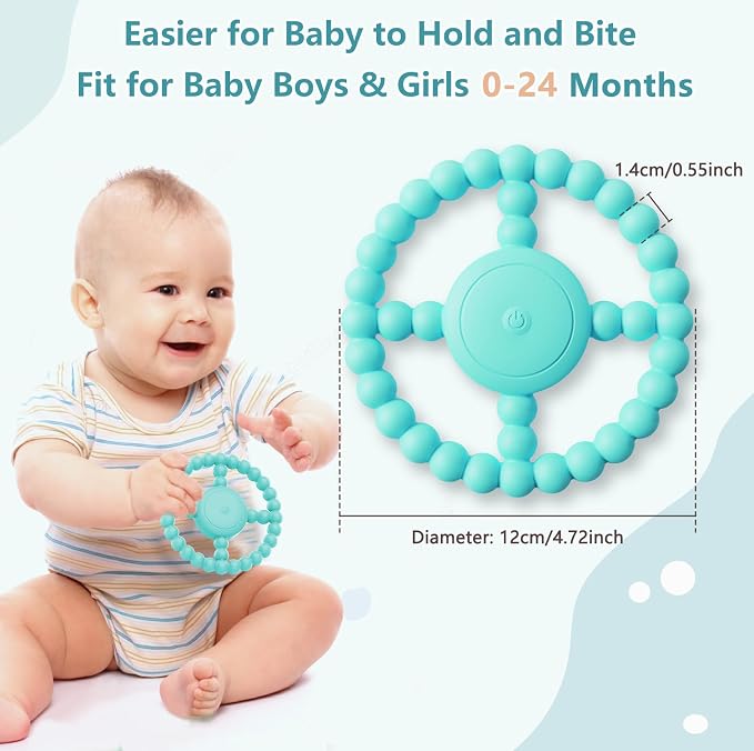 Vibrating Sensory Teething Toys, Baby Toys 6-18 Months, Autism Support & Oral - Image 5