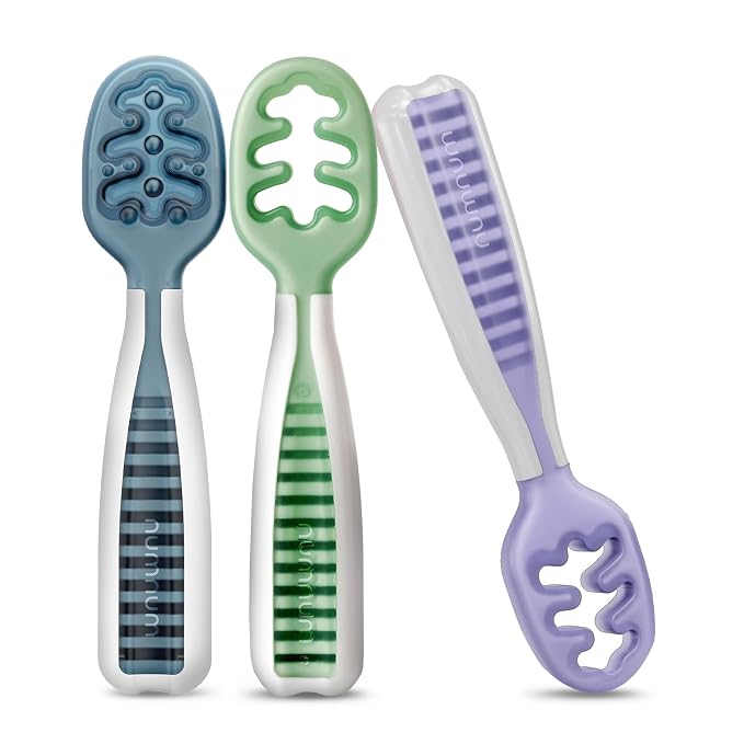NumNum Baby Spoons Set, Baby Essentials Pre-Spoon GOOtensils by NumNum
