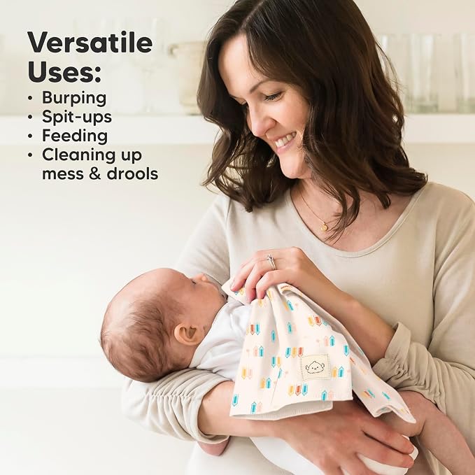 Organic Burp Cloths Baby Boy, Girl - Image 7