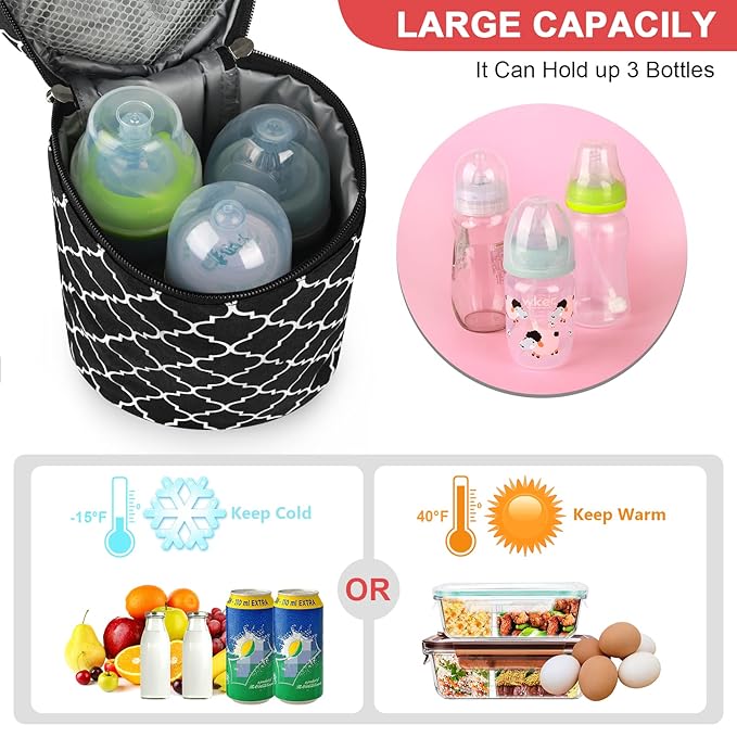 Accmor Breastmilk Cooler Bag, Insulated Baby Bottle Cooler Tote Bags - Image 2