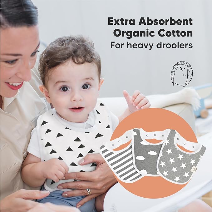 8-Pack Organic Baby Bibs for Boys, Girls - Image 5