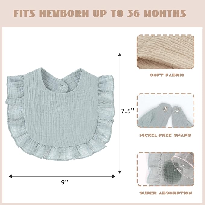 Muslin Baby Bibs - Image 3