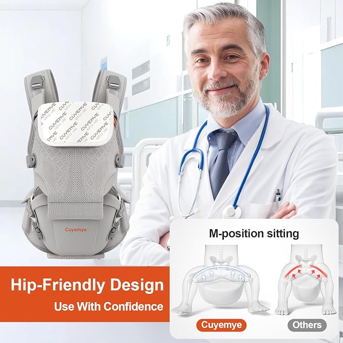 Baby Carrier with Hip Seat, 2-in-1 Forward-Facing Carry - Image 3