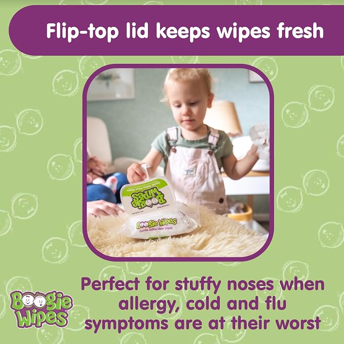 Saline Nose Wipes by Boogie, for Baby & Kids, Hand & Body, Made - Image 5