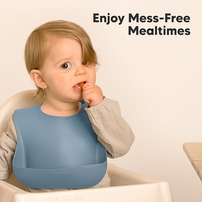KeaBabies 2-Pack Silicone Baby Bibs - Image 7
