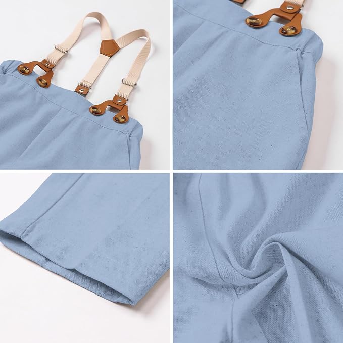 SANGTREE Boys Cotton Linen Suit Formal Set Baby Clothes Boy Gentleman Wedding - Image 5