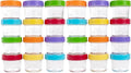 WeeSprout Baby Food Storage Glass Jars w/Lids Bright Variety, Reusable Small by WeeSprout