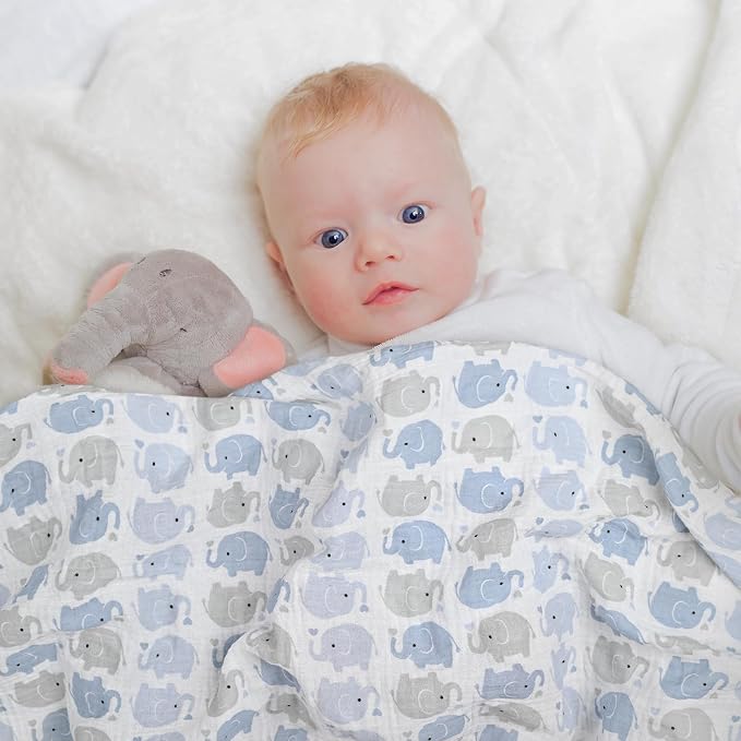 GLLQUEN BABY Muslin Swaddle Blankets, Baby Swaddle Blanket Unisex, Baby - Image 2