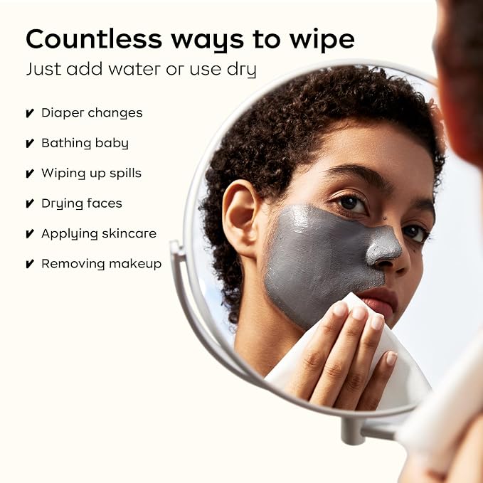 Bc Babycare Dry Wipes, Plant-based Fibers, Wet and Dry Multi-Use Facial Cloth - Image 5