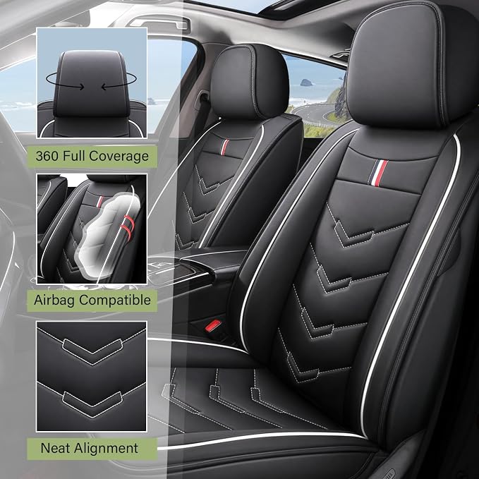 Leather Car Seat Covers Fit for LR Range Rover 2022-2025, 5 Seater Waterproof - Image 2