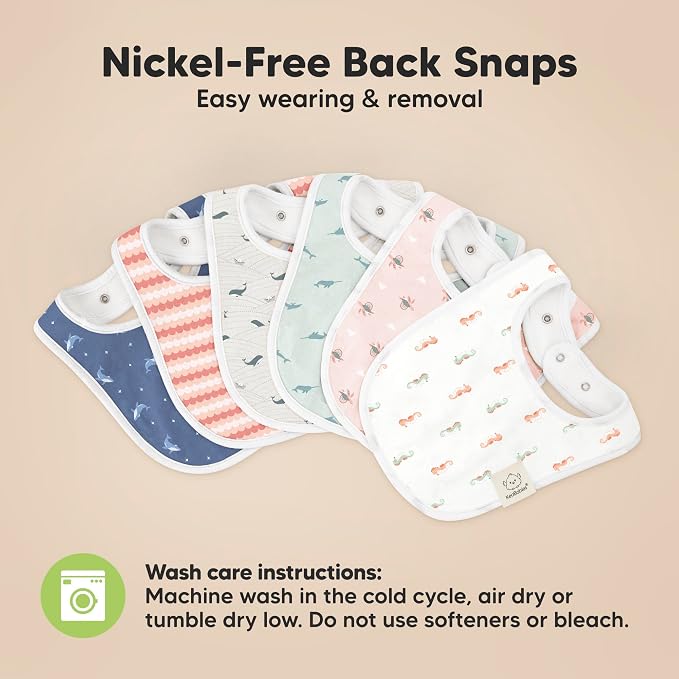 8-Pack Organic Baby Bibs for Boys, Girls - Image 9