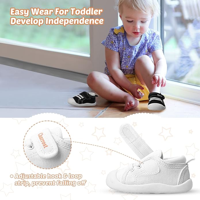 Baby Walking Shoes Toddler Girl Boy Soft Sole Breathable Cotton Canvas Shoes - Image 2