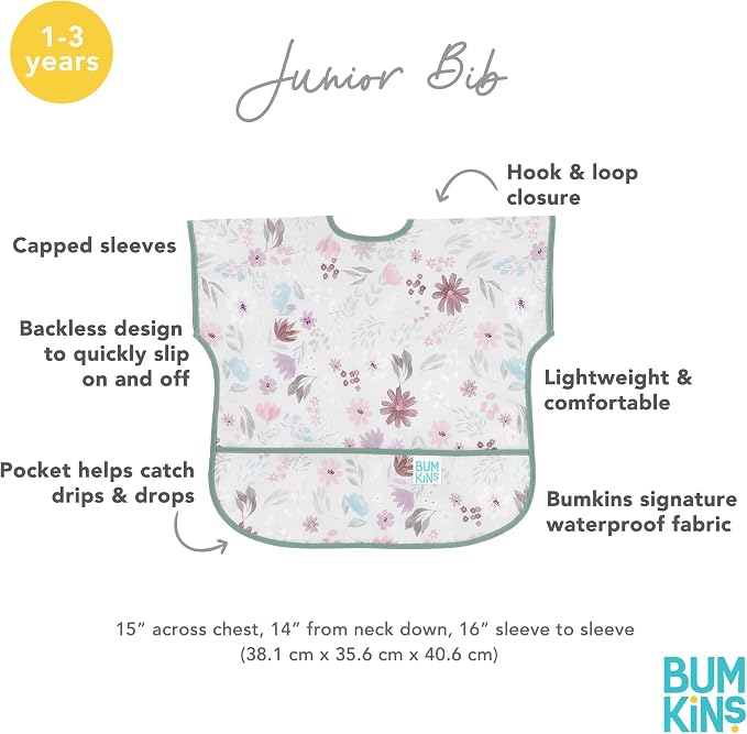 Bumkins Bibs - Toddler Bibs, Waterproof, Large - Image 5