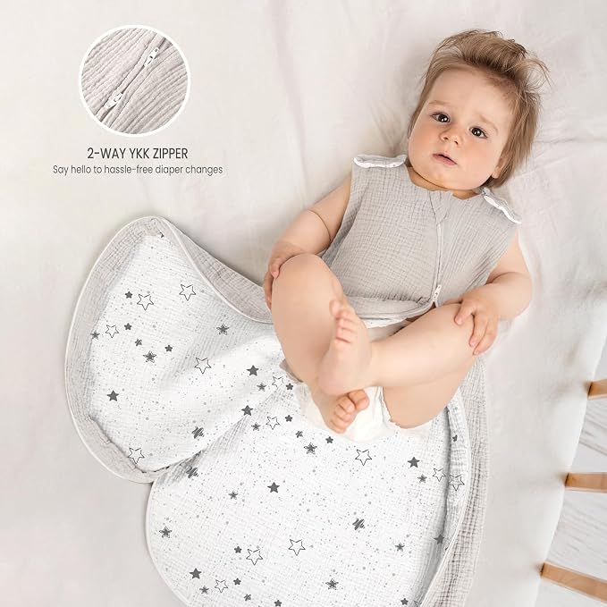 lulumoon Sleep Sack Muslin for Baby: Cotton Wearable Blanket for 9-15 Months - Image 4