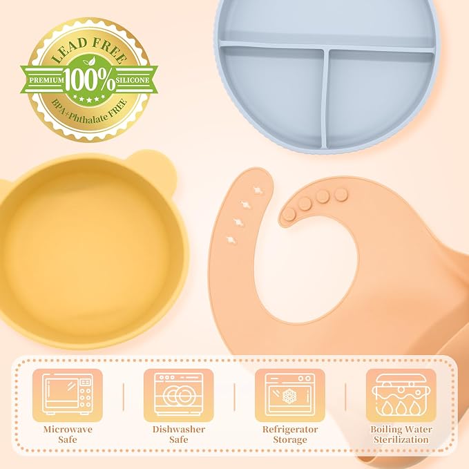 Silicone Baby Feeding Set 21 Pcs, Baby Led Weaning Supplies, Baby Feeding - Image 3