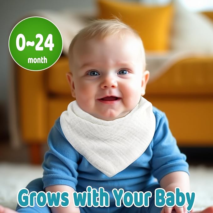 Baby Bibs Muslin Drool Teething Drooling Bibs - Image 3