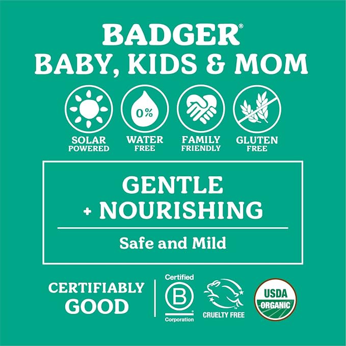 Badger Baby Balm, Organic Calendula Cream, Soothes Diaper Rash, Cradle Cap & - Image 4