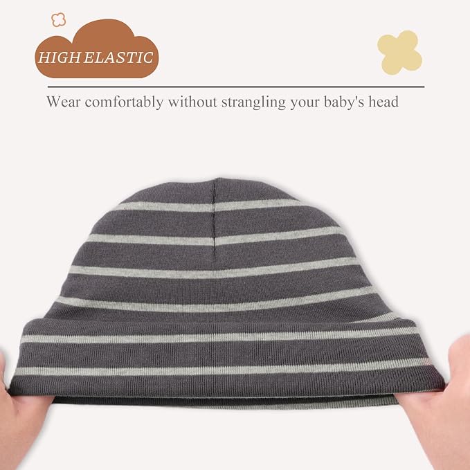 Bamery Cotton Baby Girl Hat Preemie Boys Beanie Newborn Hospital Hats Winter - Image 4