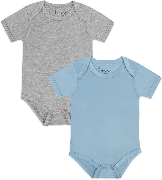 Jimonda Baby Bodysuits Rayon from Bamboo Short Sleeve Baby Boys Girls Rompers by JimondaBaby