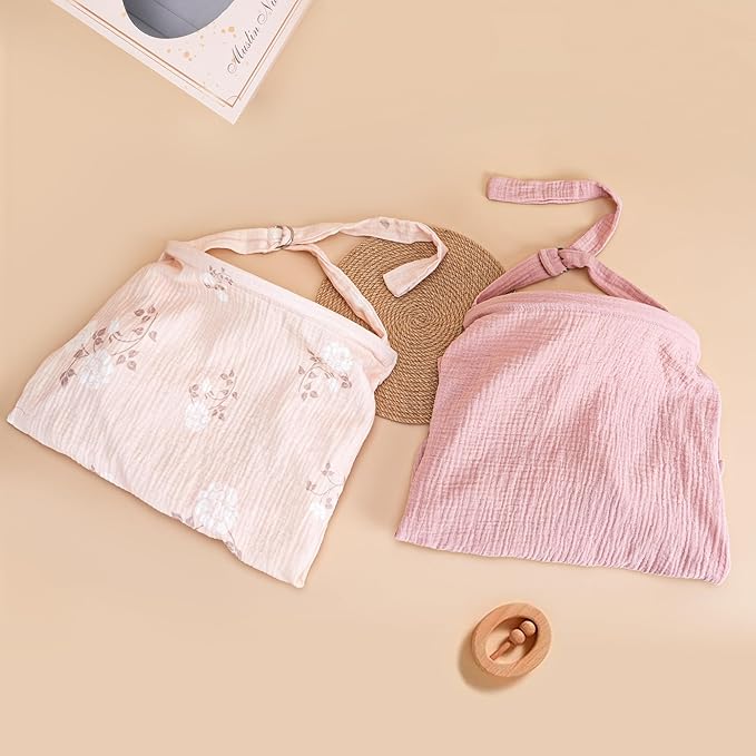 2 Pack Muslin Cotton Nursing Cover - Image 3