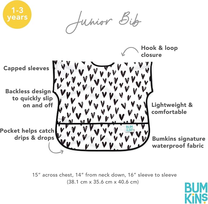 Bumkins Bibs - Toddler Bibs, Waterproof, Large - Image 5