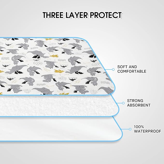 Baby Diaper Changing Pad, 21 5/8" x 31.5" Waterproof Changing Pad Liners - Image 3