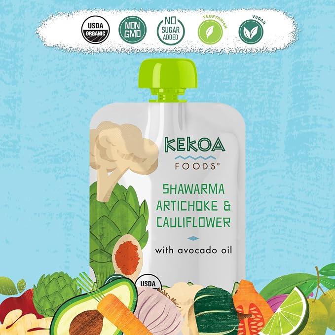 Kekoa Foods Shawarma, Artichoke & Cauliflower Baby Food Purée | 100% USDA - Image 4