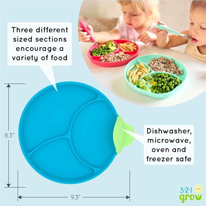 Silicone Easy Scoop & Hold Plate Set - Image 3