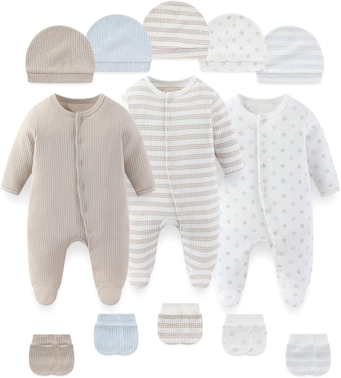 Fashion Baby Boy Girl Clothing Set Cotton Soft 3-Piece Long Sleeve Button by falianni