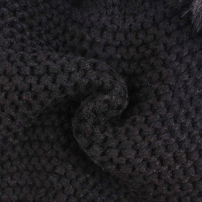 Duoyeree Baby Winter Hat Scarf Glove Beanie Set Girls Boys Pom Pom Knitted - Image 5