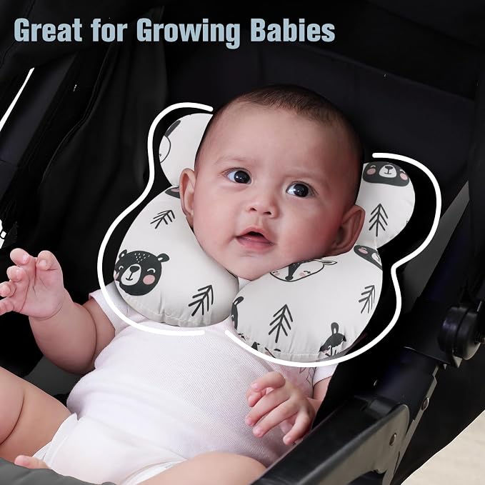 KAKIBLIN Baby Travel Pillow, Upgraded Baby Neck Pillows - Image 4