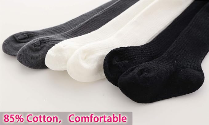 CECORC Baby Girls Tights Toddler Cable Knit Leggings Thick Cotton Infant - Image 2