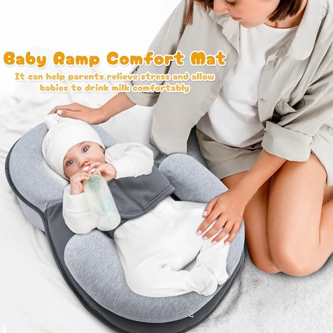 Baby Lounger Pillow with Safety Straps Ergonomic Support Cushion Reflux - Image 3