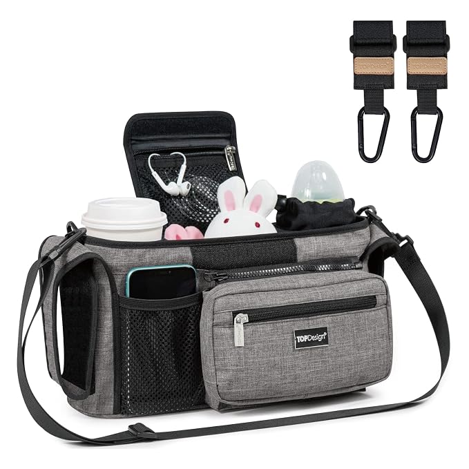 TOPDesign Universal Baby Stroller Organizer, Stroller Caddy by TOPDesign