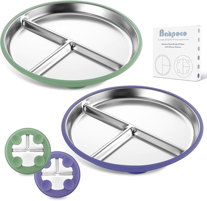 Stainless Steel Toddler Plate by Bakpoco