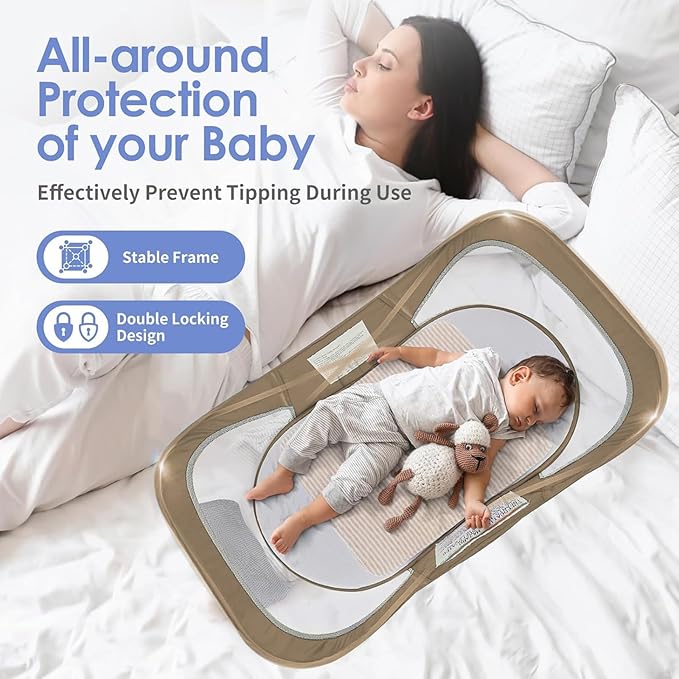 Portable Baby Bassinet Travel Baby Bed, Baby Cribs Travel Pod - Image 4