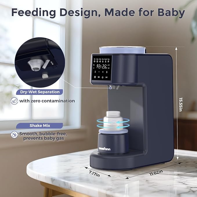 Formula Dispenser Machine, 2-Minute Quick Mix Baby Formula Maker, One-Touch - Image 7