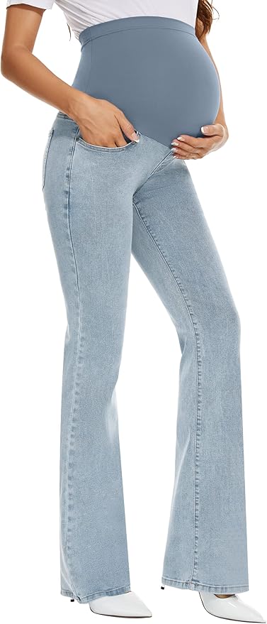 GLAMIX Women's Stretch Maternity Bootcut Jeans by GLAMIX
