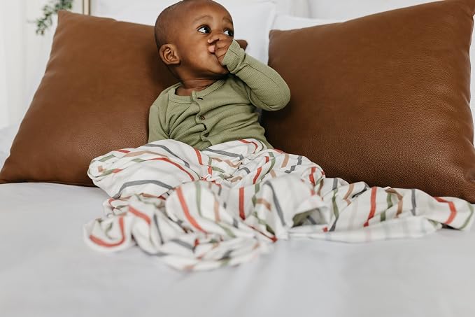 Copper Pearl Large Premium Knit Baby Swaddle Receiving Blanket Linus - Image 6