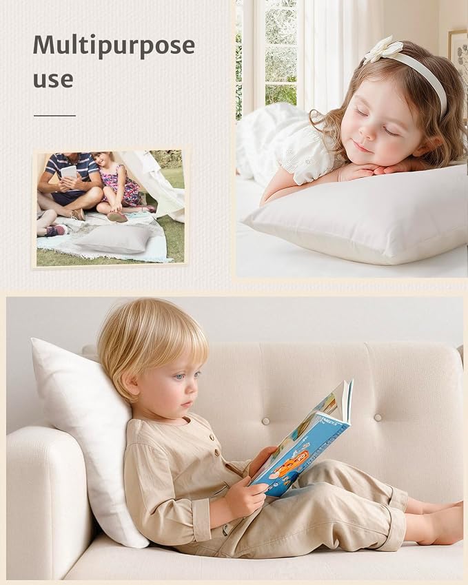 Babebay Toddler Pillow, 13X18 Soft Toddler Pillows - Image 8